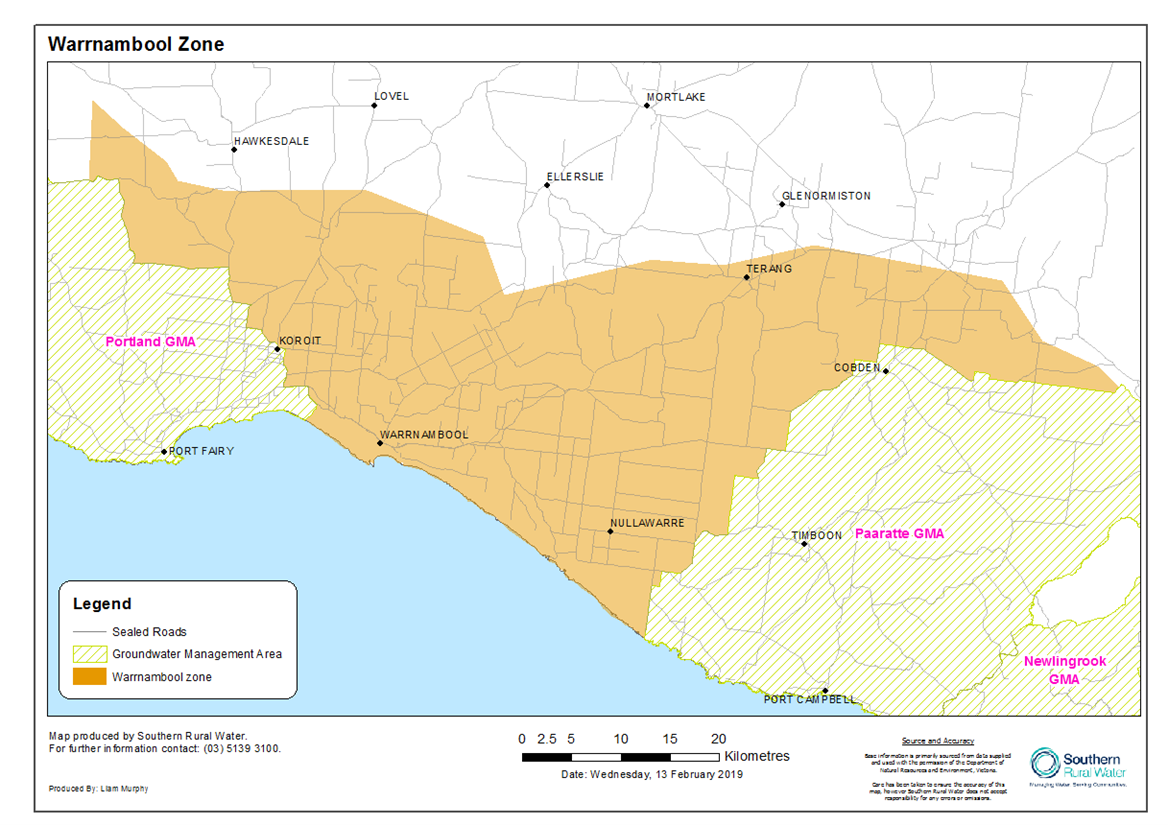 Map of Warrnambool zone