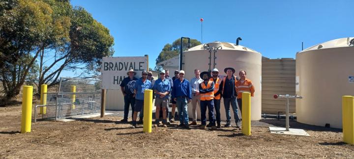 Project team at Bradvale emergency water supply point