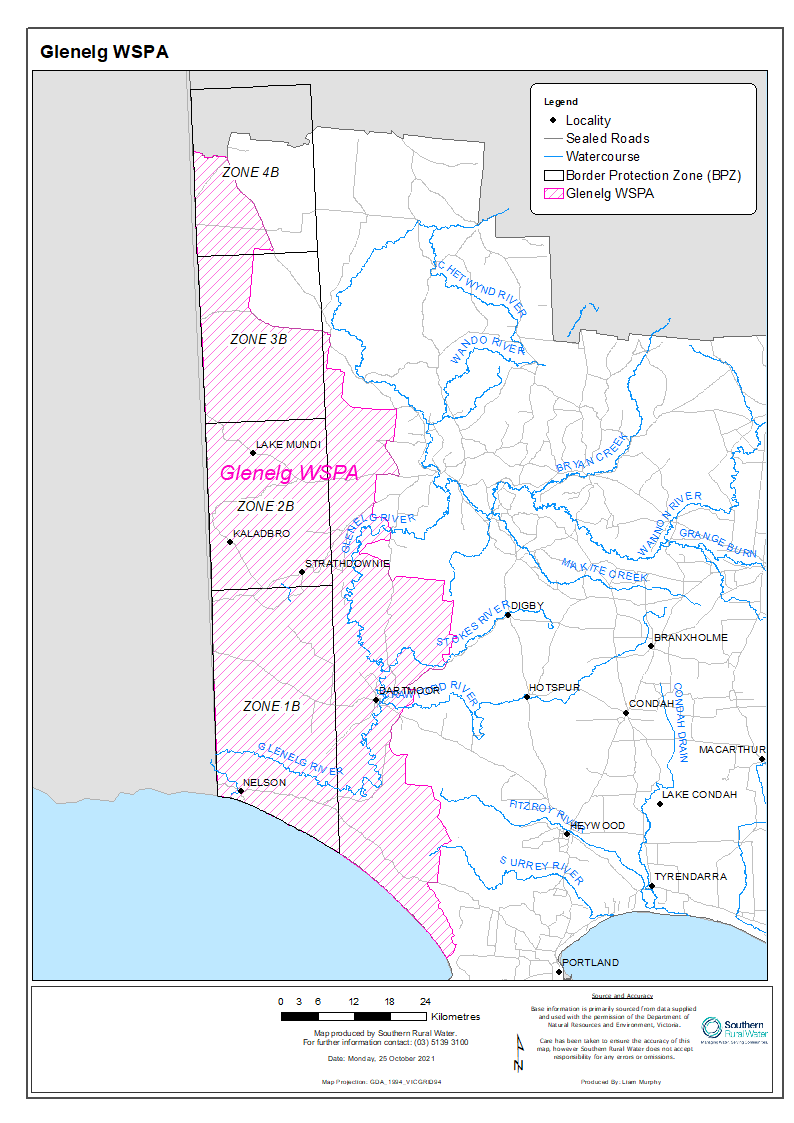 Map of Glenelg WSPA